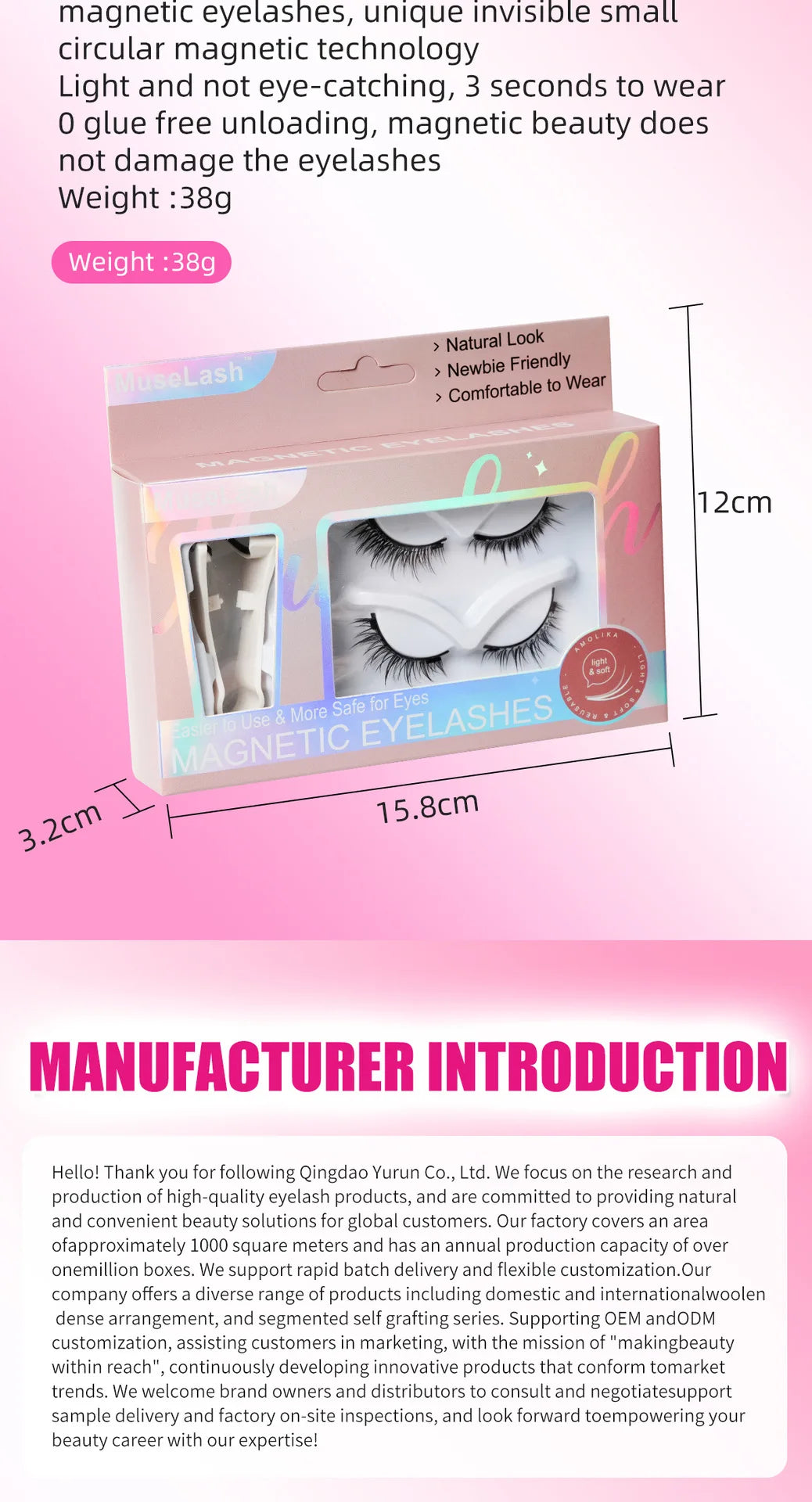 Magnetic False Eyelashes No Glue Needed - 3D Mink Eye Lashes Dramatic & Natural Look, Reusable Strip Lash Set