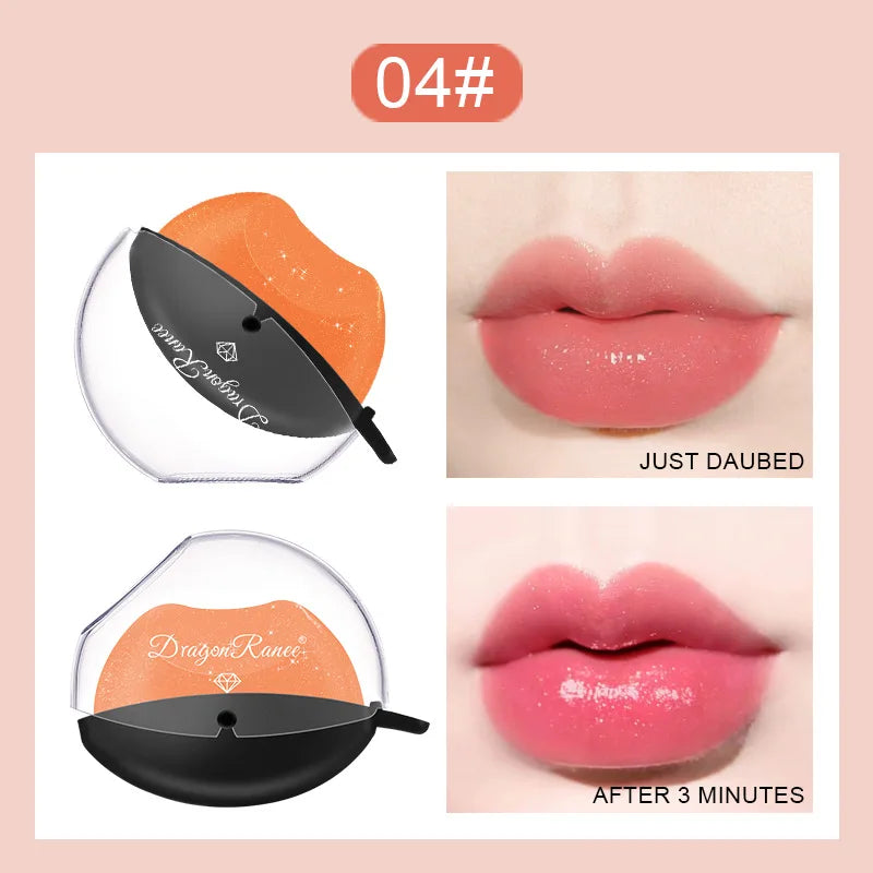 Pearlescent Lipstick Lazy Lip Shape Pearlescent Fine Glitter Lipstick Not Easy to Fade Temperature Change Moisturizing Discoloration Lazy Lipstick Makeup Performance with Glitter Lipstick