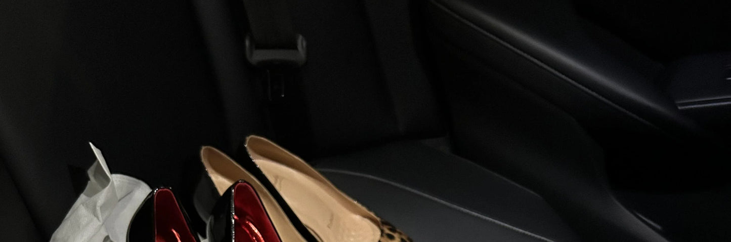 New Gradient Red Bottom Large Heels Sexy Leopard Pattern Pointed Professional Women's Shoes Black Graduation Single Shoes