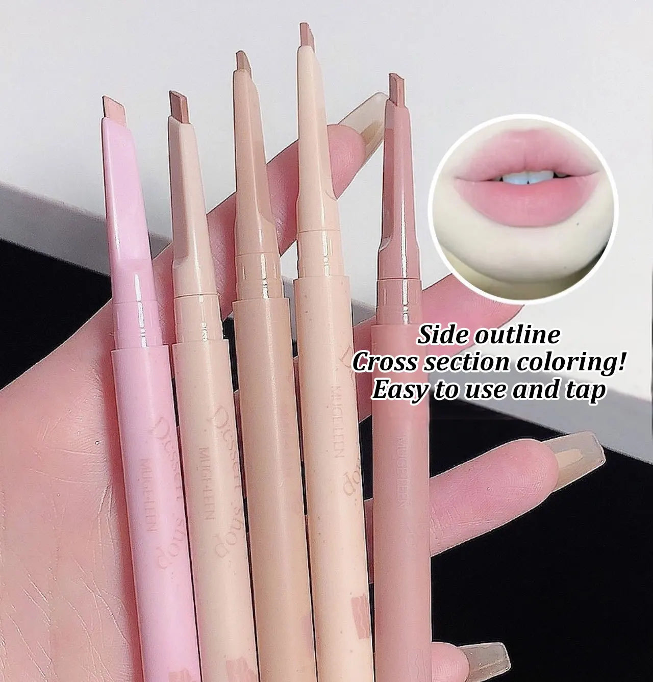 Dessert Lip Liner Automatic rotating waterproof lasting no color outline lip lipstick pen