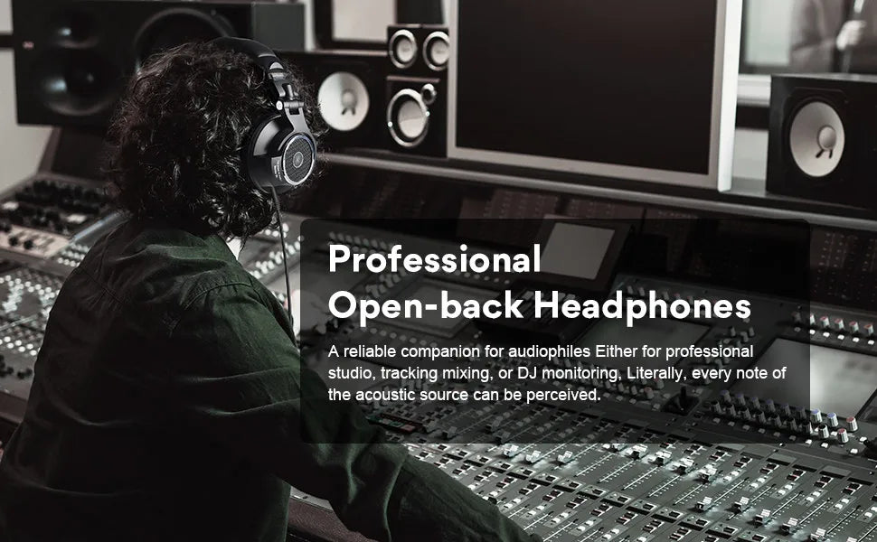 Oneodio Monitor 80 Open Back Headphones Wired Over Ear 250Ω Audiophile Headphones With Hi-Res Audio Professional Studio Headset