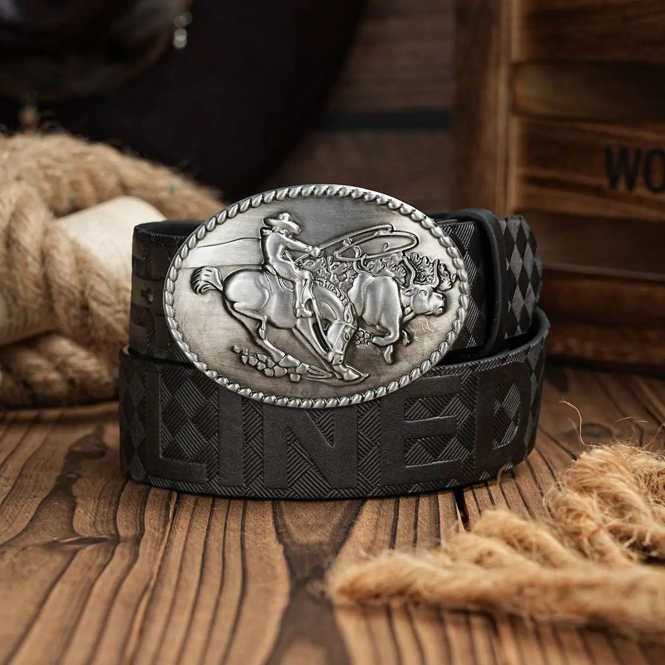 A men's and women's casual retro belt Western style! PU leather belt with metal buckle, suitable for daily work wear