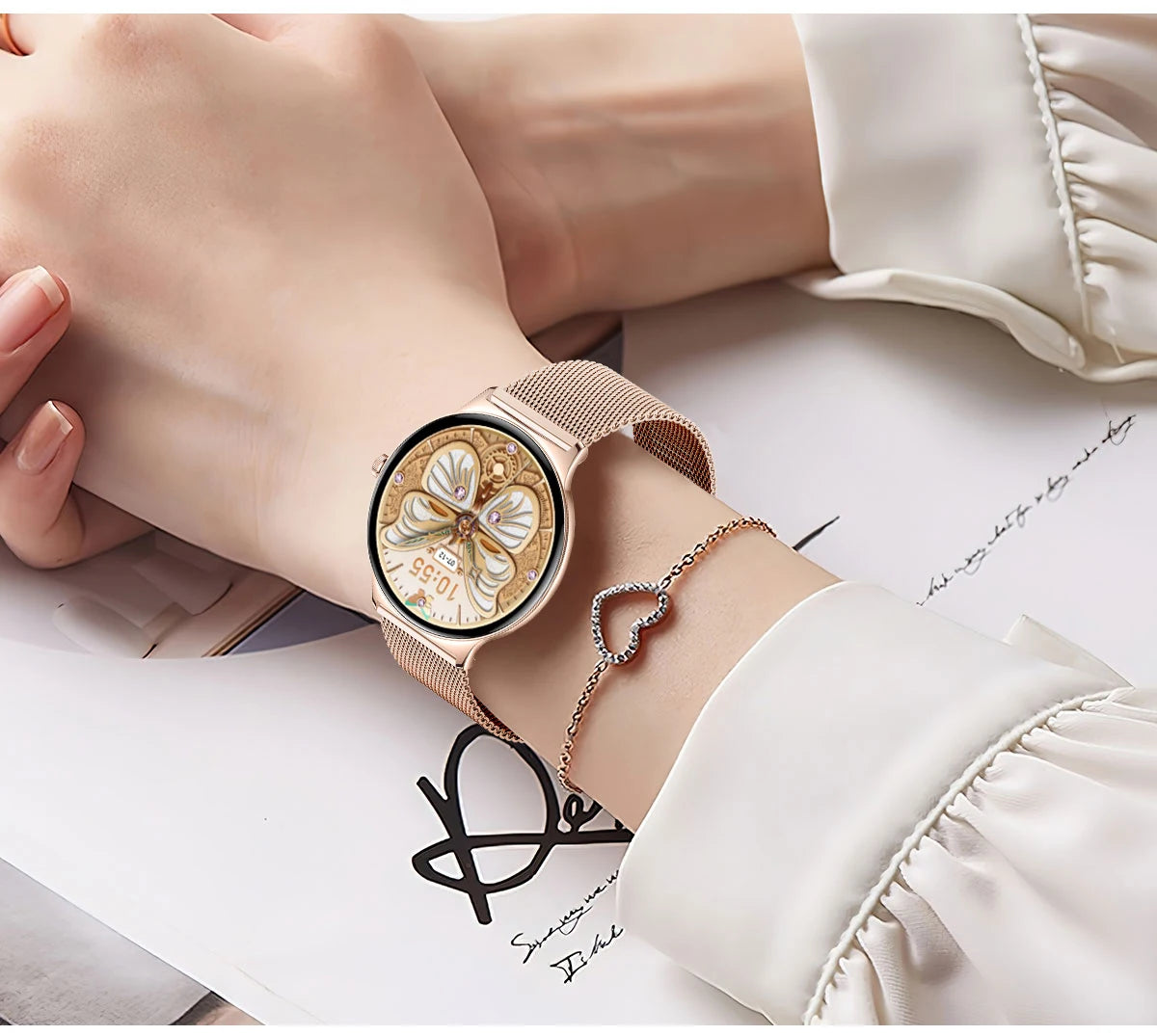 LIGE New 1.43" Bluetooth Call Smartwatch Women Men 466*466 AMOLED Full touch Screen Women Smartwatches Ladies For Android ios