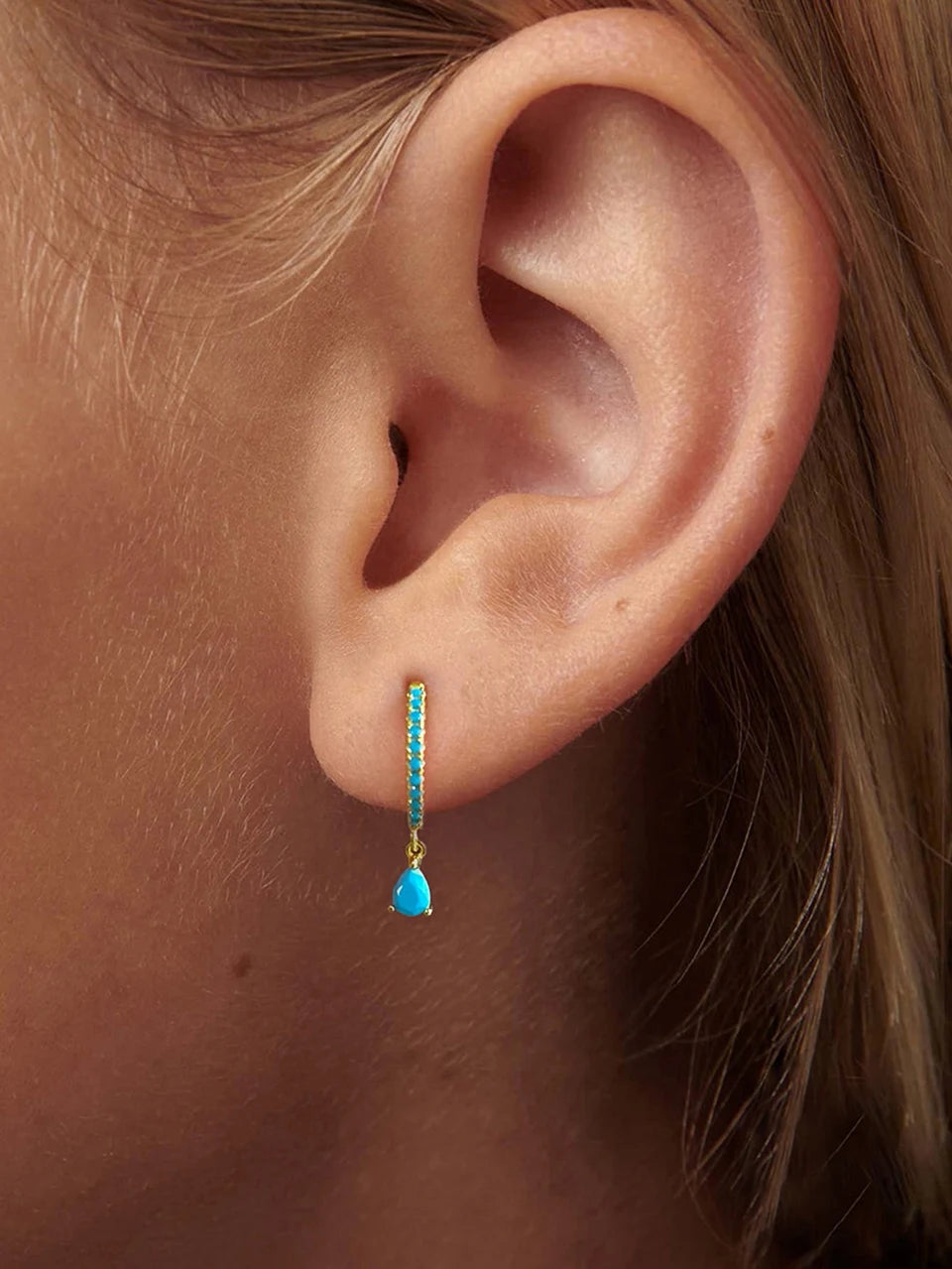 GRA 18K Gold Zircon Water Droplets Hoop Earrings for Women Real 925 Sterling Silver Original High Quality Party Fine Jewelry
