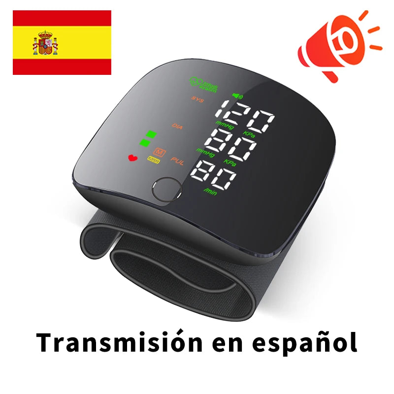 🖤 JUSTLANG Rechargeable (C type) Wrist Blood Pressure Monitor,2 Users | Digital Tonometer | Heart Rate & Irregular Pulse Detection | LED Display