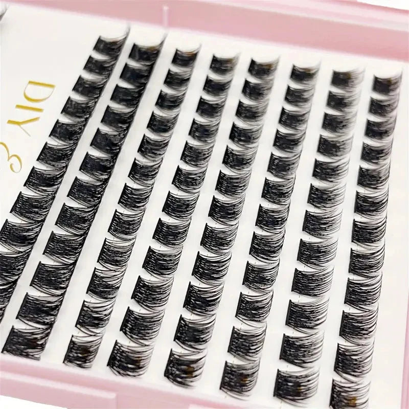 Eyelash Extension Kit - Individual set eyelashes, D-roll, multiple lengths, odorless, easy to apply for home makeup books