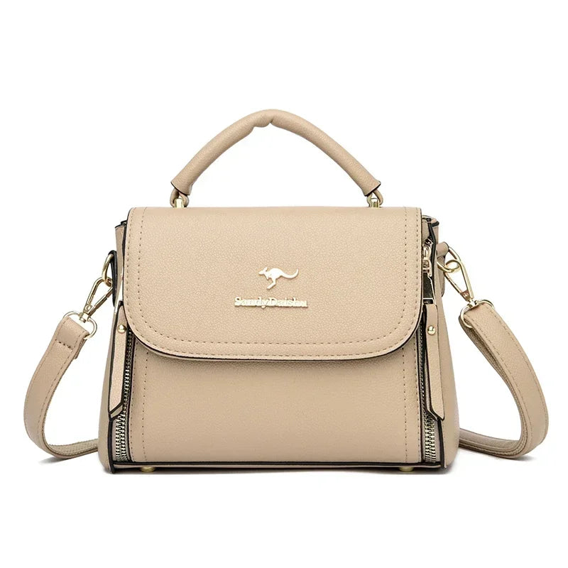 High Quality Soft Leather Tote Bag Fashion New Solid Ladies Purses and Handbags Large Capacity Shoulder Croosbody Bag for Women