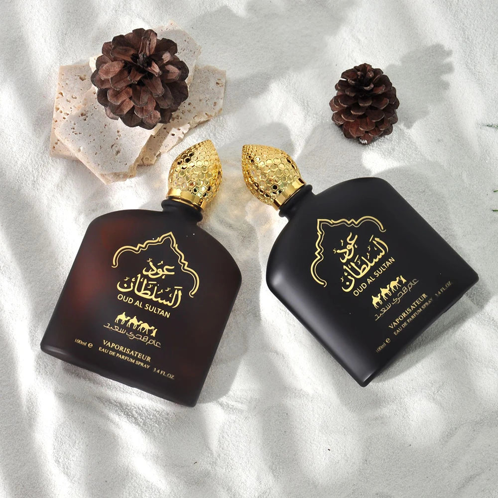 100 مل 3.4 أونصة سائلة عود السلطان عطر عربي للجنسين برائحة قوية فاكهية زهرية للنساء والرجال أو دو برفوم يدوم طويلاً