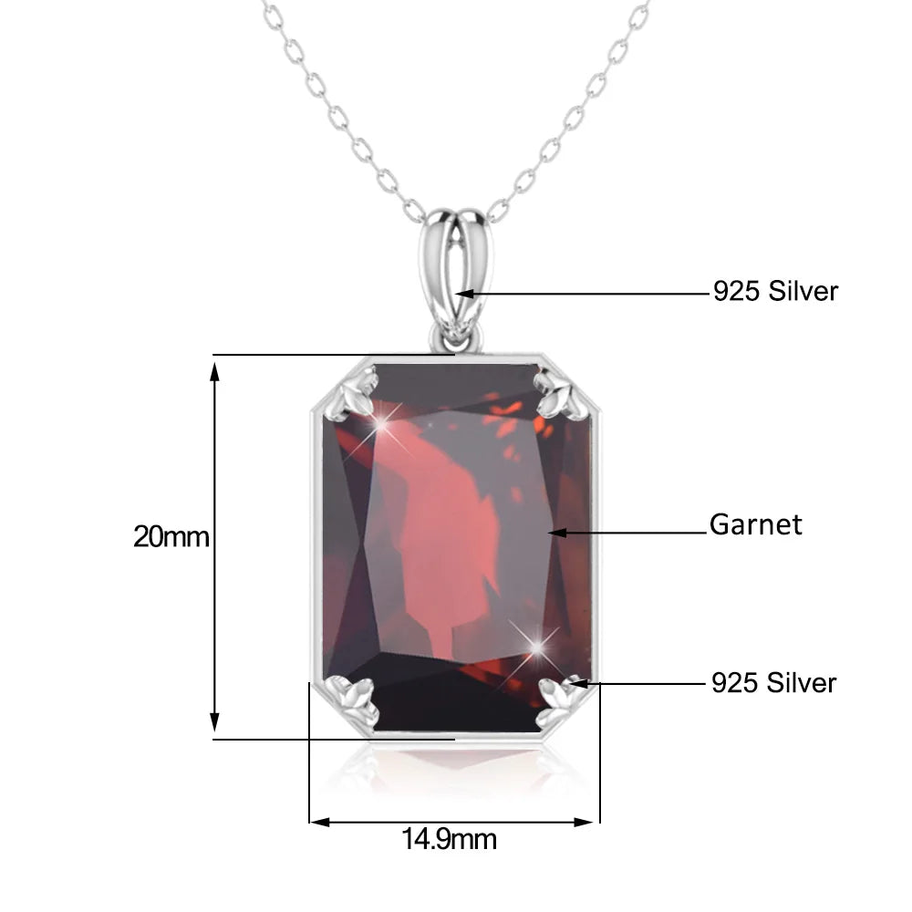 Real 925 Sterling Silver Aquamarine Necklace Pendant Anniversary Banquet Accessories Woman Fine Jewelry 2022 New Without Chain