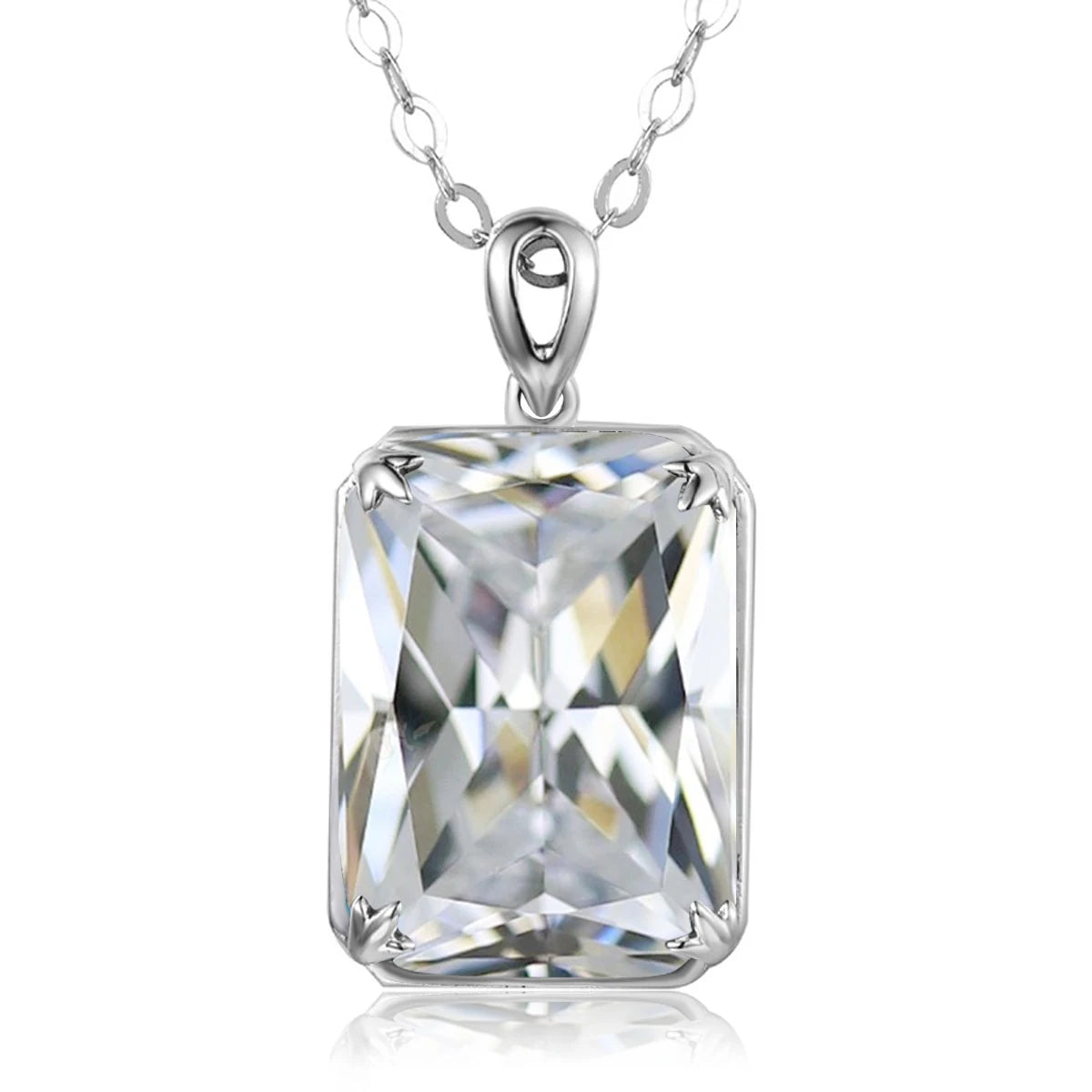 100% Real Silver 925 Necklace Pendant Aquamarine Women Jewelry Birthday Party Banquet Girl Accessories 2022 New Trendy