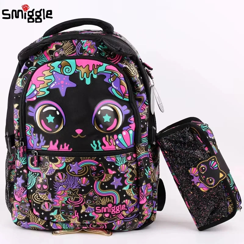 Genuine Australia Smiggle Backpack Kitten School Bag Cartoon Series Anime Backpack Student Gift Separate Purchases