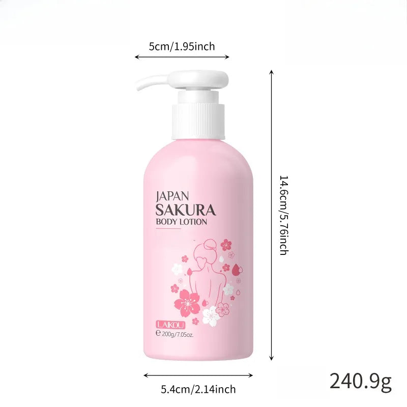 Cherry Blossom Body Cream 200g Moisturizing Lotion Daily Skin Care Essential Holiday Gift Idea