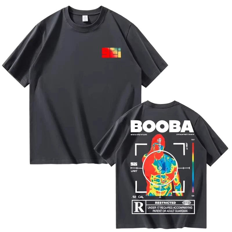 B2O T-shirts Men Fashion Cotton BOOBA Printed Short Sleeve T Shirt Women Casual Harajuku Streetwear Tee Tops Camiseta