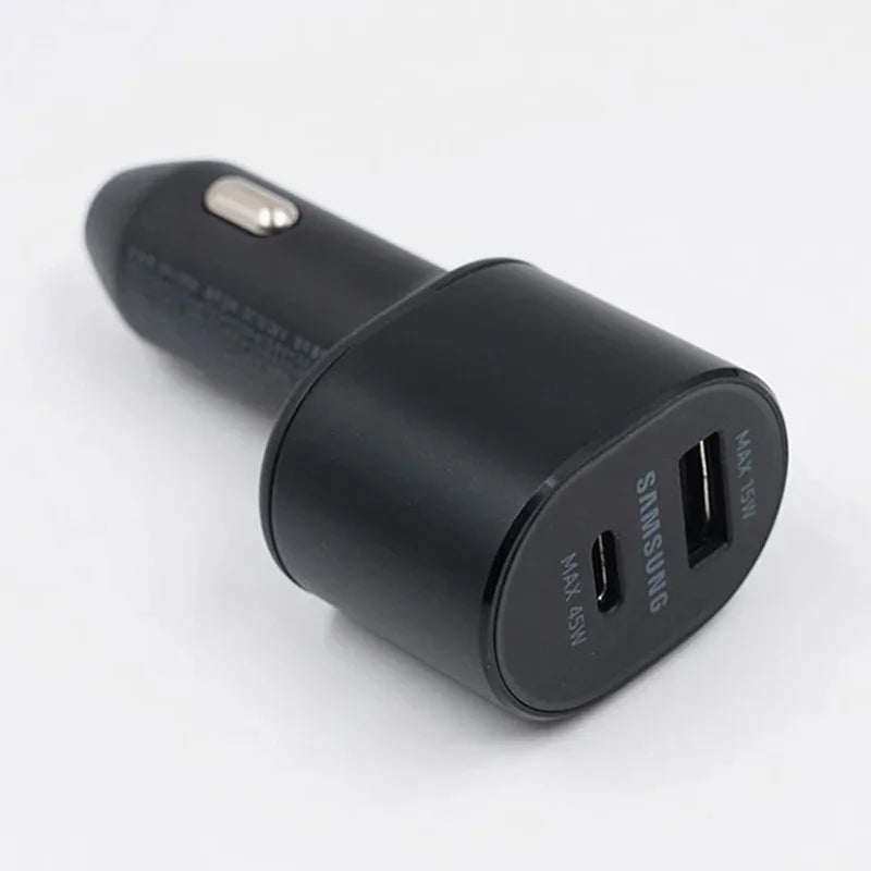 60W Samsung Dual Car Charger with Fast Charging 45W Usb C PD Auto Chargeur for S25 Ultra S25+ S24 Ultra S23 FE S22 A55 A15 A54