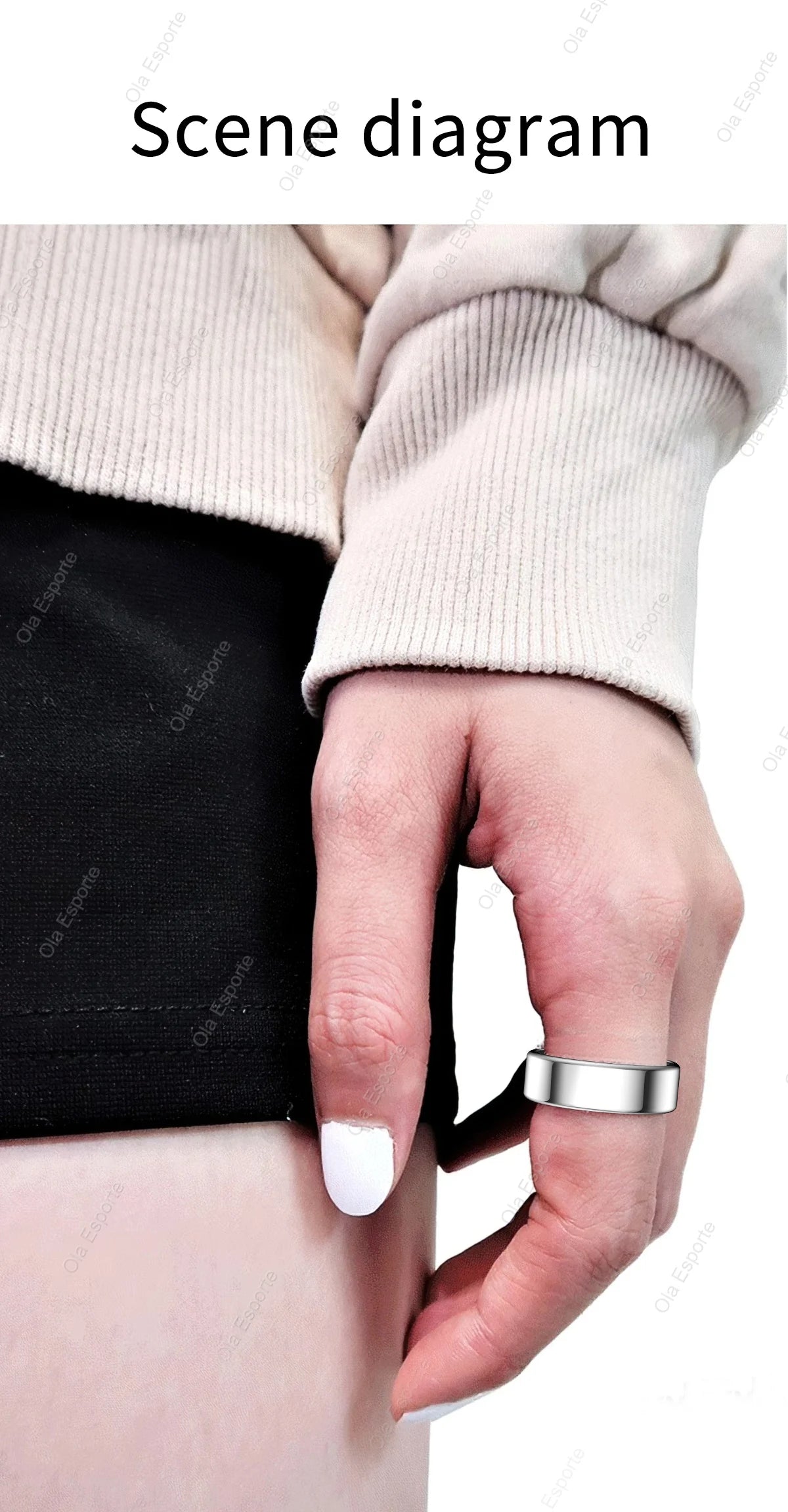 2025 جديد لـ Xiaomi Smart Ring للرجال والنساء، معدل ضربات القلب ورصد الأكسجين في الدم Smartring IP68 و 5ATM مقاوم للماء، وضع متعدد الرياضات