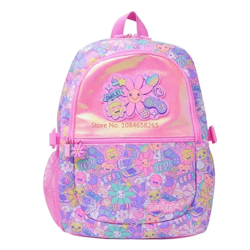 Genuine Australia Smiggle Backpack Pink Sunflower School Bag Cartoon Series Anime Backpack Student Gift Separate Purchases