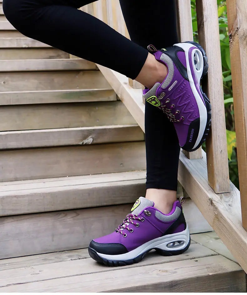 Women Sports Shoes Platform Sneakers Fashion Outdoor Hiking Non-Slip Casual Shoes Low Top Running Shoes Women Footwear