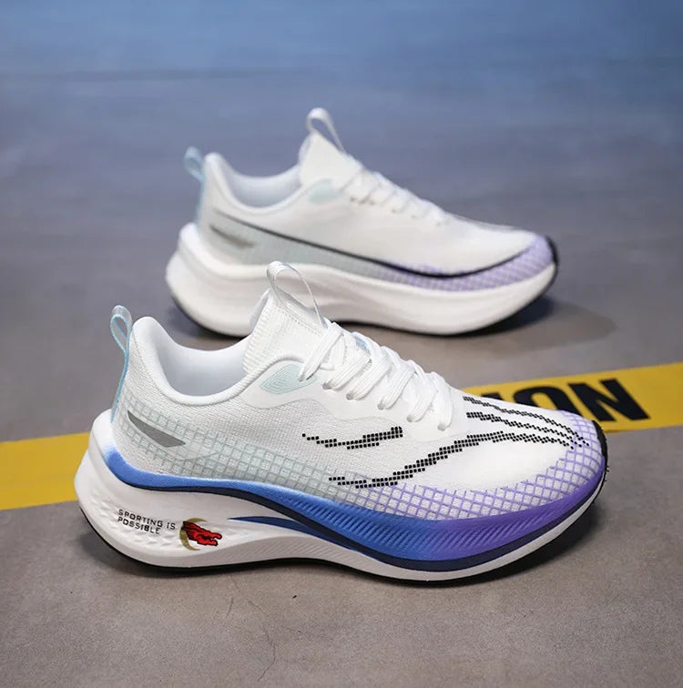 New Red Rabbit 7 Couple Carbon Board Mesh Breathable Sports Shoes Elderly Trendy Shoes Men's Casual Running Shoes Summer EVA Upp