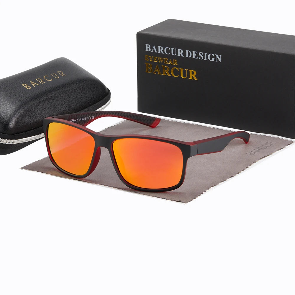 BARCUR Women Polarized Sunglasses PC Ultra lightweight Frame Multicolor Mirror Motion glasses Men Women Fashionable Sun Glasses