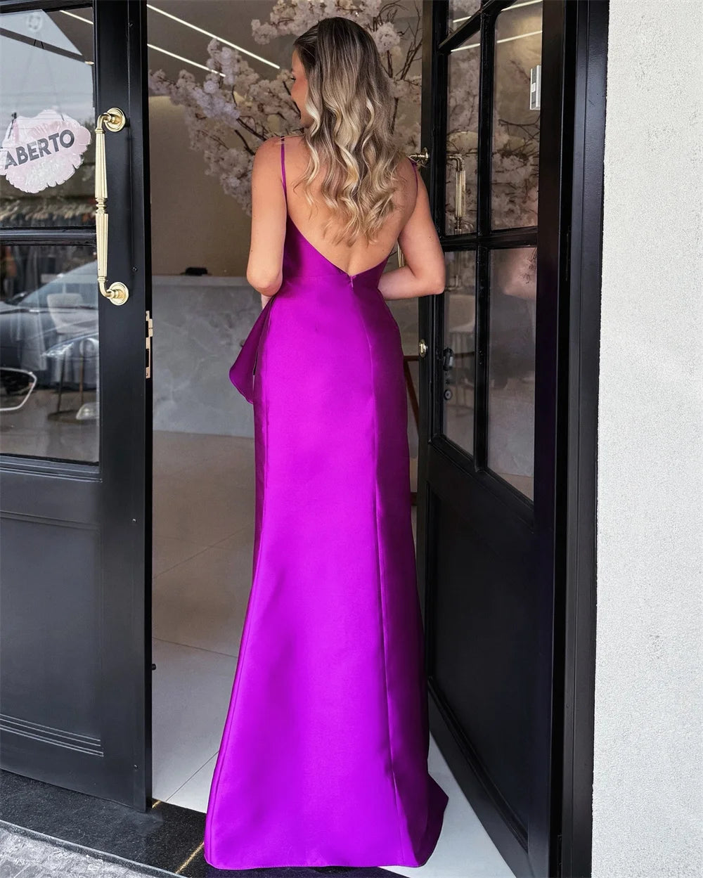 Mila Spaghetti Strap Mermaid Prom Dresses 2025 Sleeveless Evening Dresses Sexy Floor-Length Backless Customized Party Dresses
