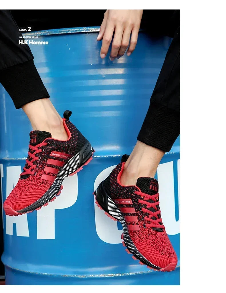 Men Casual Sneakers Summer Breathable Sport Shoes Lightweight Outdoor Mesh Running Shoes Athletic Jogging Tenis Walking Shoes