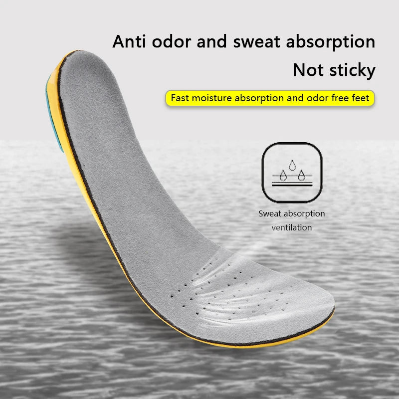 Memory Foam Sport Insoles Sweat Absorption Pads Running Sport Shoe Inserts Breathable Insoles Foot Care Men Women Size 35-45 HD1