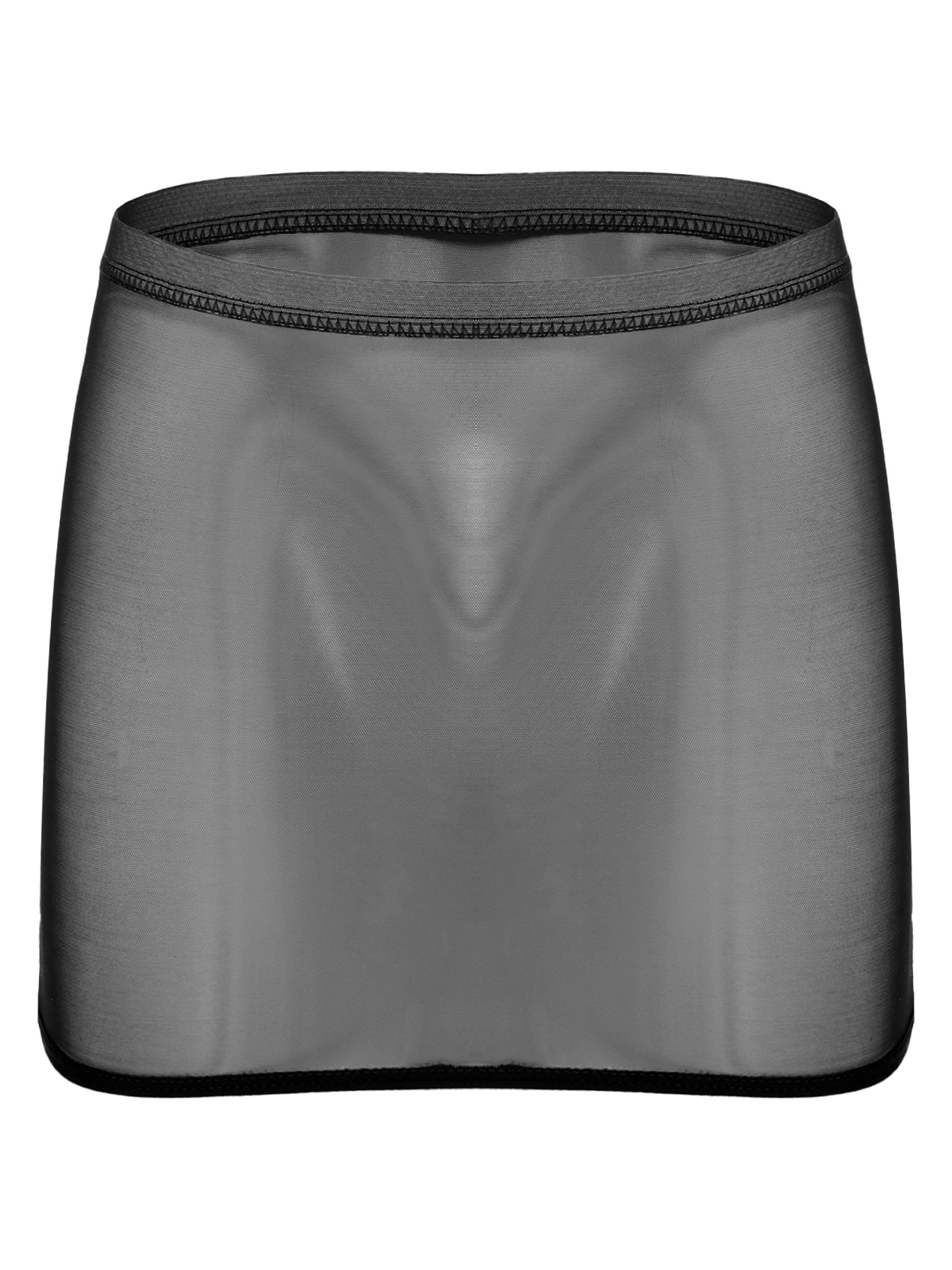 Women Sexy Night Club Pencil Skirts Solid Low Rise Stretchy Transparent Temptation Mini Micro Skirt Tight Package Hip Underskirt
