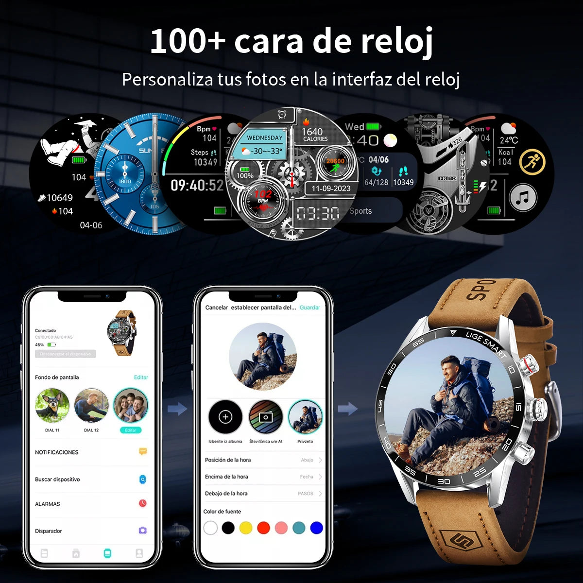 LIGE 2025 New Rugged Military Sports Smart Watch Men 1.39” HD Screen Heart Rate Bluetooth Call Waterproof Outdoor Men SmartWatch