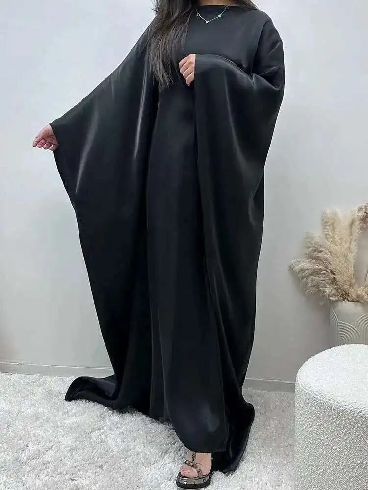 LANMREM Elegant Party Long Dress Women Many Colors Fashion Round Neck Batwing Sleeves Loose Dresses Fashion New Clothing 32C1950