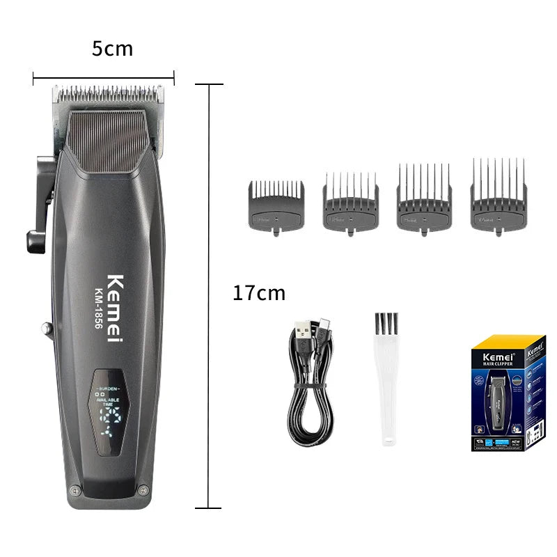 ماكينة حلاقة الشعر الاحترافية من كيمي، قابلة لإعادة الشحن عبر USB، ماكينة تشذيب شعر لاسلكية قوية لقص الشعر للرجال