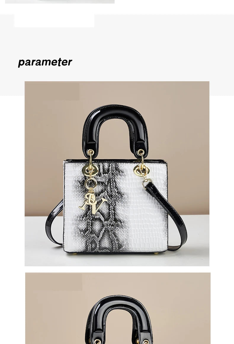 Fashion gradient high-grade alligator print women's handbag, texture all matching travel single shoulder crossbody bag