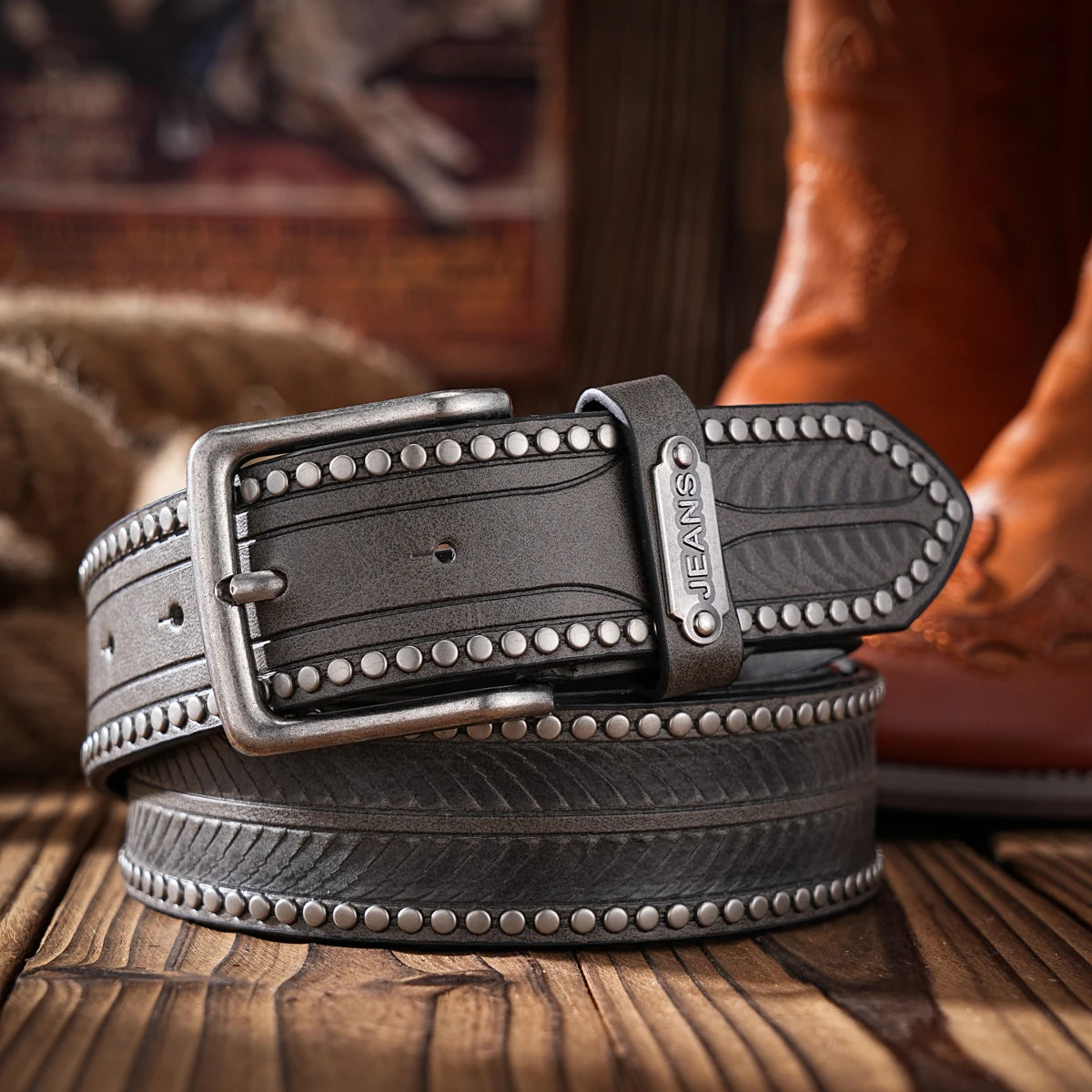 Casual, individual and retro belts, Western-style clothing accessories, metal buckles, PU belts, suitable for both men and women