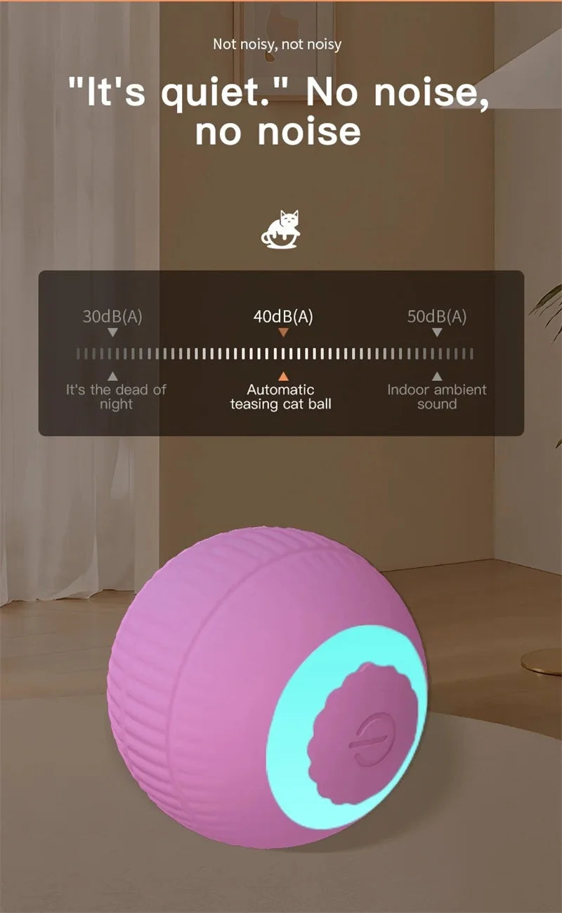 Cat Interactive Ball Training Self-moving Kitten Electric Cat Ball Toys Electronic Automatic Rolling Magic Ball Toys for Cat