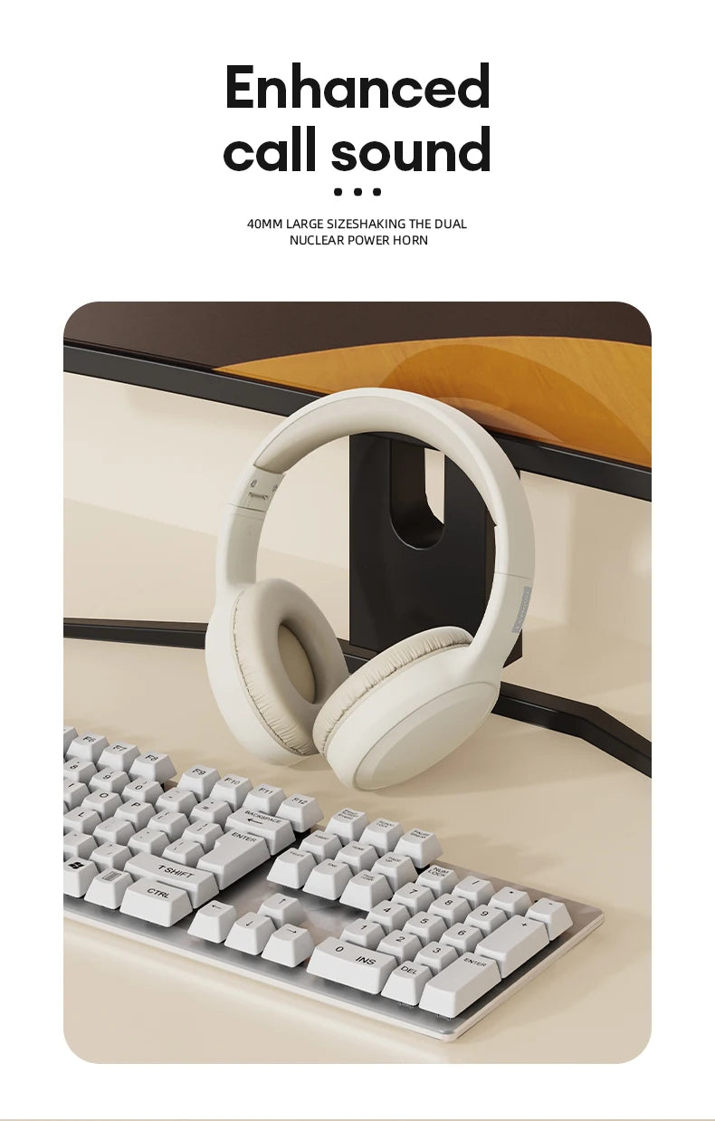 Lenovo TH30 Wireless Bluetooth 5.3 Headphone Sport With Mic Music Headset Foldable Low Latency Gaming Earphone For Xiaomi