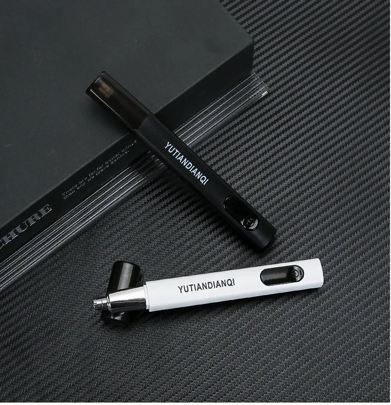 2-in-1 Electric Portable Ear & Nose Hair Trimmer Clipper – Professional Painless Grooming Tool for Men