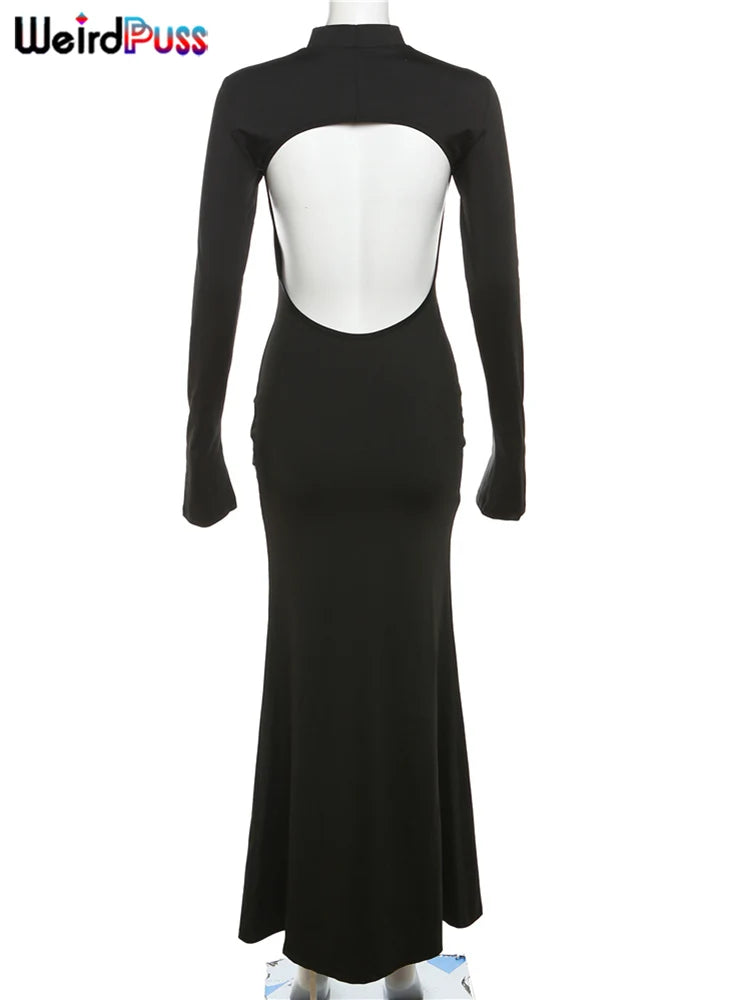 Backless Slim Bodycon Mermaid Dress – Stretchy Party & Event Gown