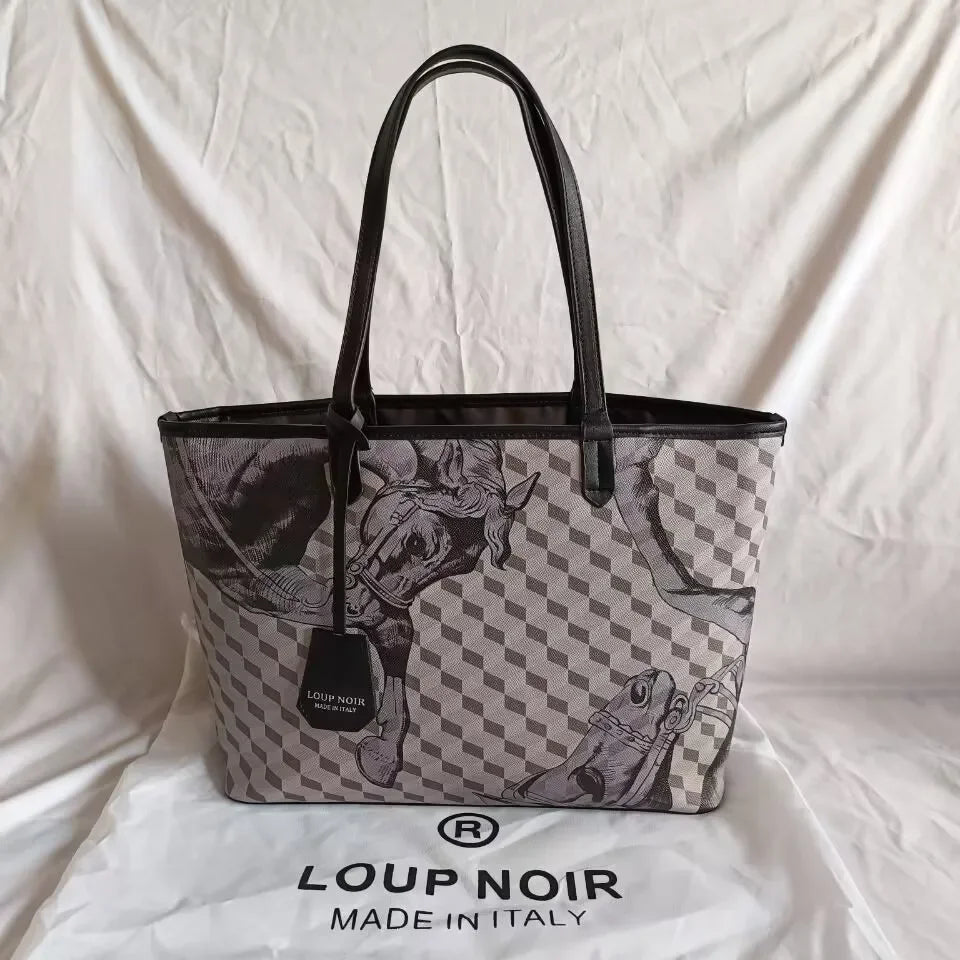 LOUP NOIR New Tote Bag for Women Famous Brands Bag Large Capacity Shoulder Women Bags High Quality Casual Totes LOUP NOIR Bag