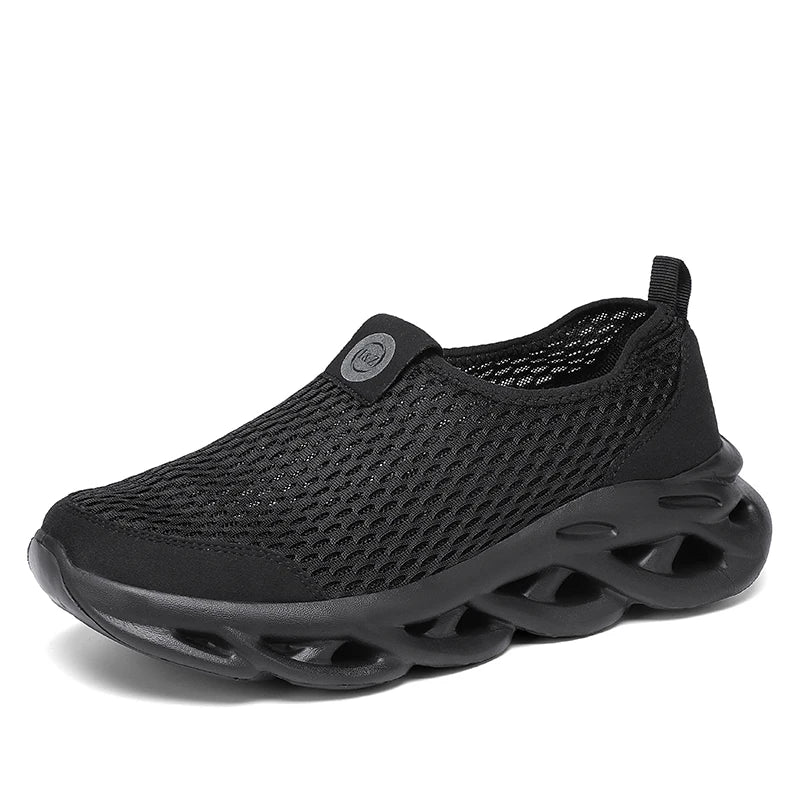 Men Casual Sport Shoes Breathable Lightweight Sneakers Outdoor Mesh Black Running Shoes Athletic Jogging Tenis Walking Shoes