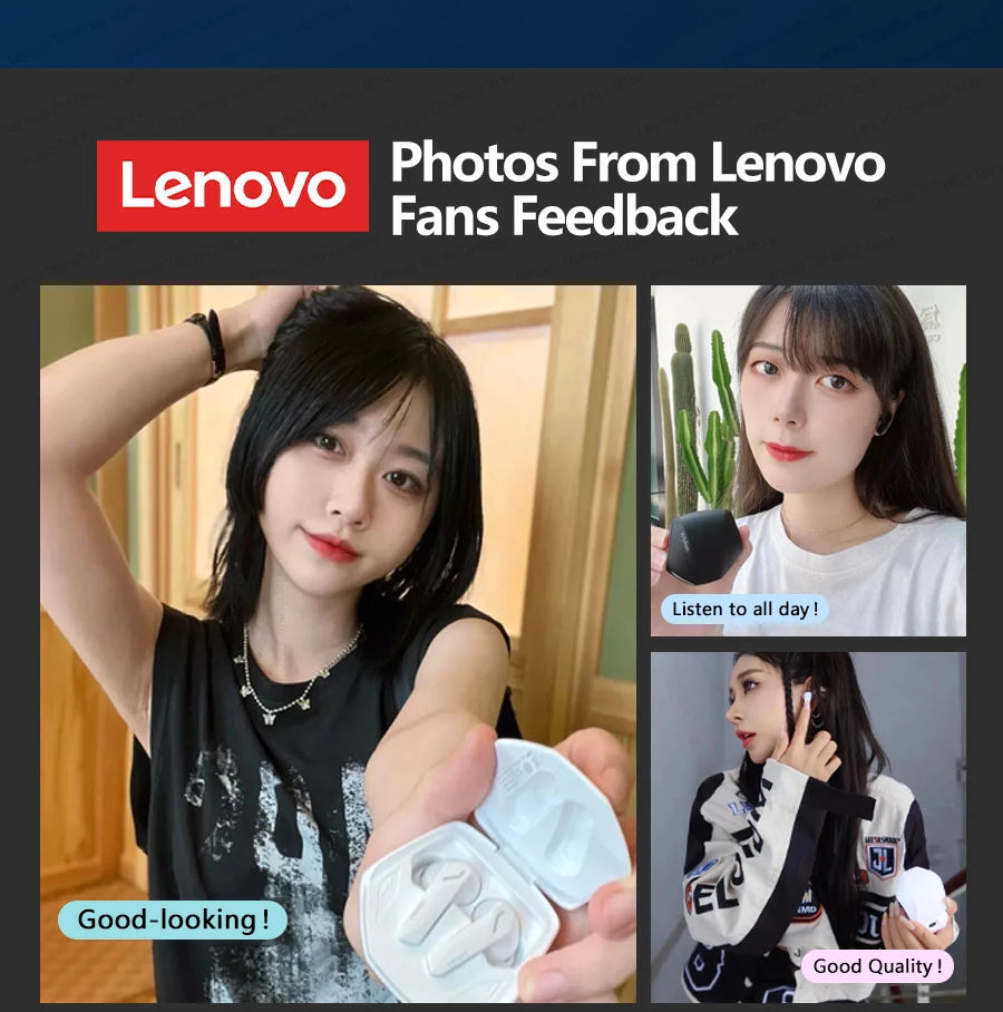 Lenovo Original GM2 Pro Wireless Headphones Bluetooth Earphones Low Latency Earbuds HD Call Dual Mode Gaming Earpods