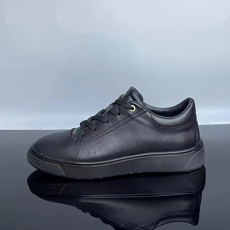 Fashion Genuine Leather Men Sneakers Breathable Comfort Classic Casual Shoes Mens Outdoor Walking Shoes Couple Footwear