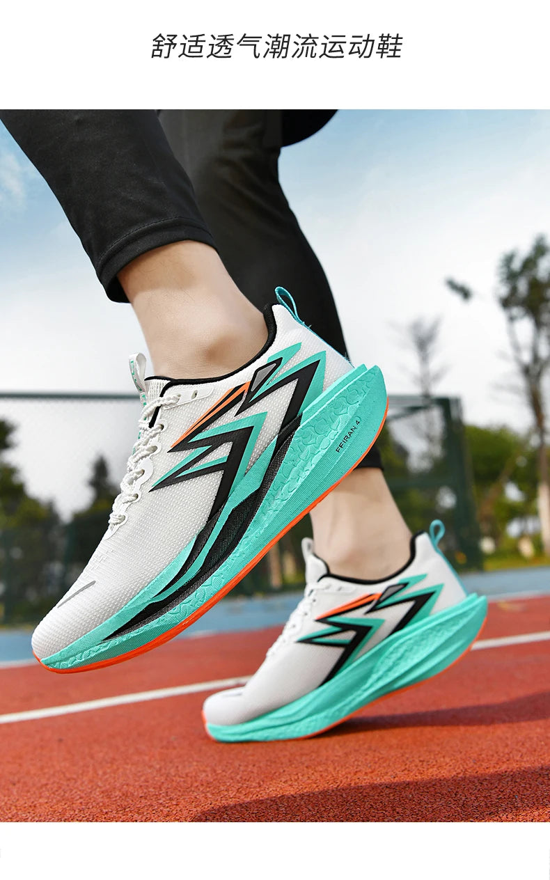 Carbon Plate Marathon Men Sports Running Shoes Air Cushion Lightweight Women Athletic Gym Sneakers Hiking Jogging Footwear