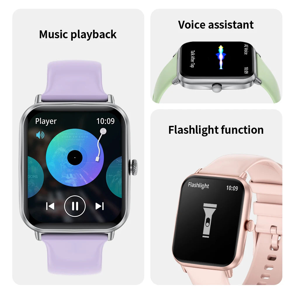 LIGE Fashion 1.83”HD Women Smart Watch Sports Fitness Watch Health Monitoring Digital Men Waterproof Smartwatch Ladies Bracelet