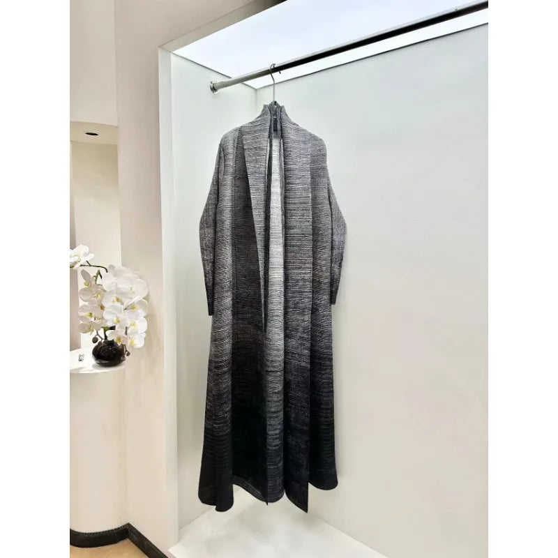 KAF Women Abaya 2025 Spring and Autumn New Fashion Retro Printing Loose Large Size Cardigan Design Luxury Female Abaya