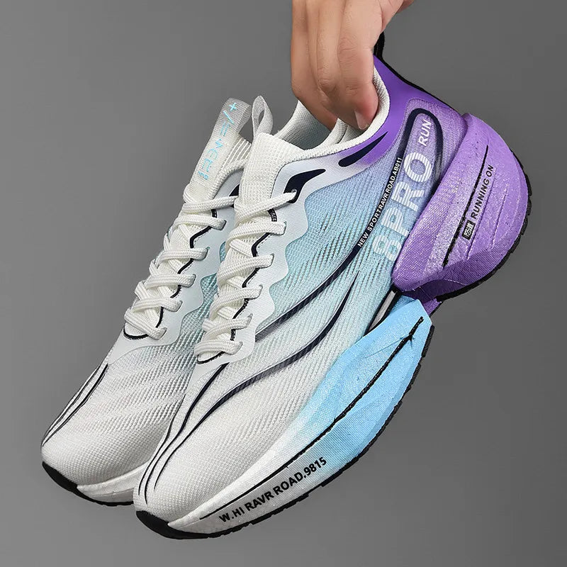 Marathon Full Palm Carbon Plate Sports Running Shoes Men Breathable Lightweight Women Comfortable Anti Slip Speciality Sneakers