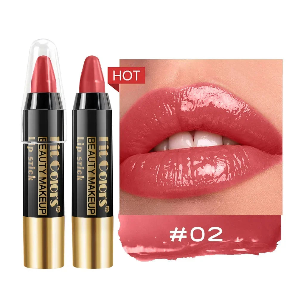 Moisturizing Crayon Lip Gloss Stick Velvet Long Lasting Non Stick Cup Lip Balm Waterproof Jelly Tint Lipstick Liner Pen Makeup