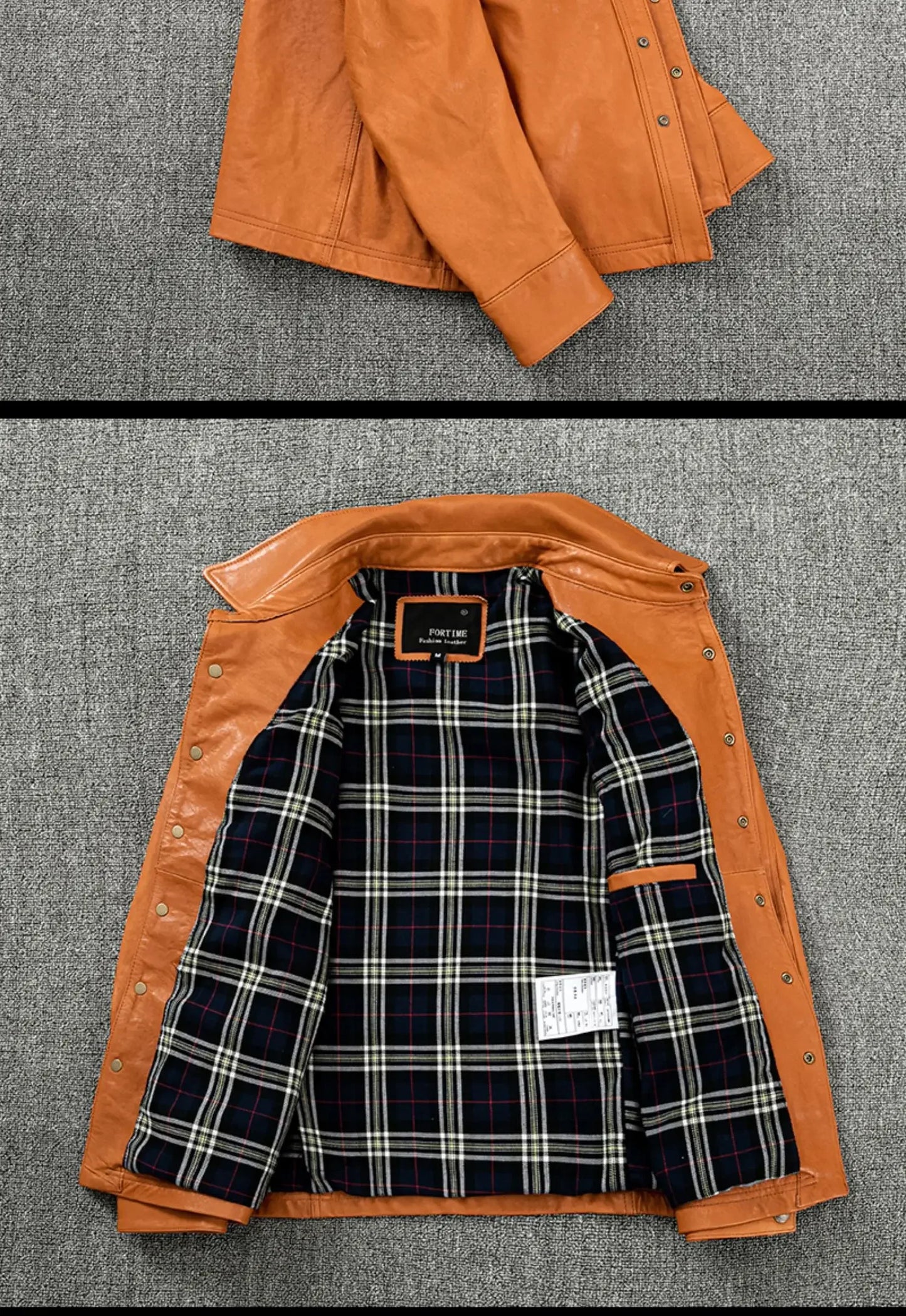 Men's Korean Style Sheepskin Leather Jacket – Slim Fit Casual Short Coat