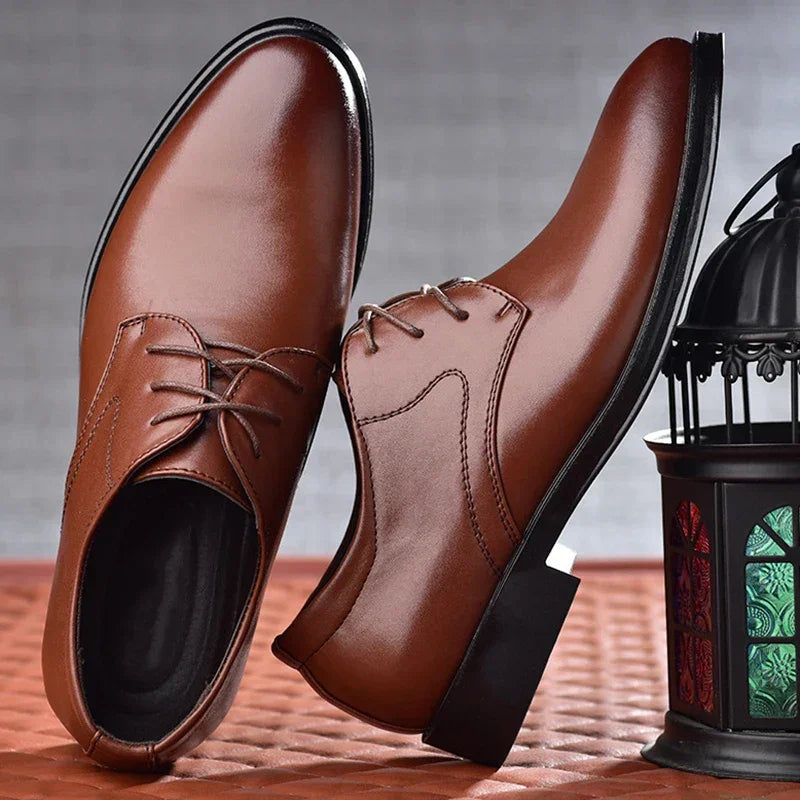 Men Shoes Black Leather Formal Shoes for Men Oxfords Male Wedding Party Office Business Shoe Man zapatos de hombre Plus Size