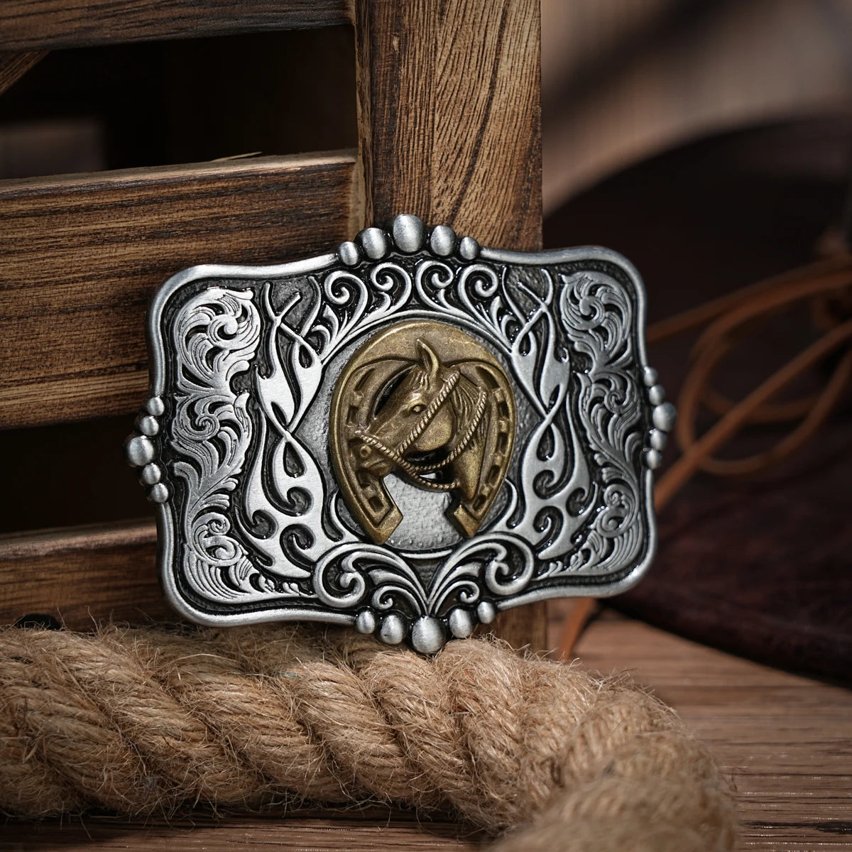 Western Belt Buckle Initial Vintage-Cowboy Rodeo Silver Large Skull Belt Buckle for Men Women