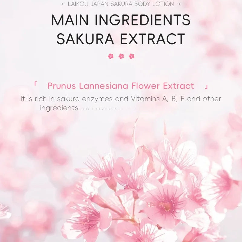 Cherry Blossom Body Cream 200g Moisturizing Lotion Daily Skin Care Essential Holiday Gift Idea