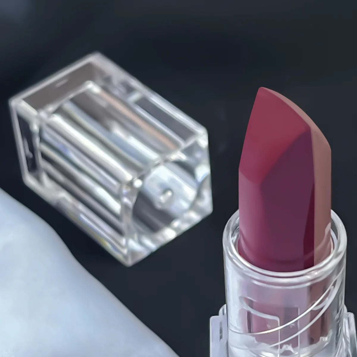2 In 1 Lip Liner & Lipstick,Tapered Sharp End Long-Lasting Waterproof Lipliner,Matte Brown Velvet Lip Lip Combo Pencil Cosmetics
